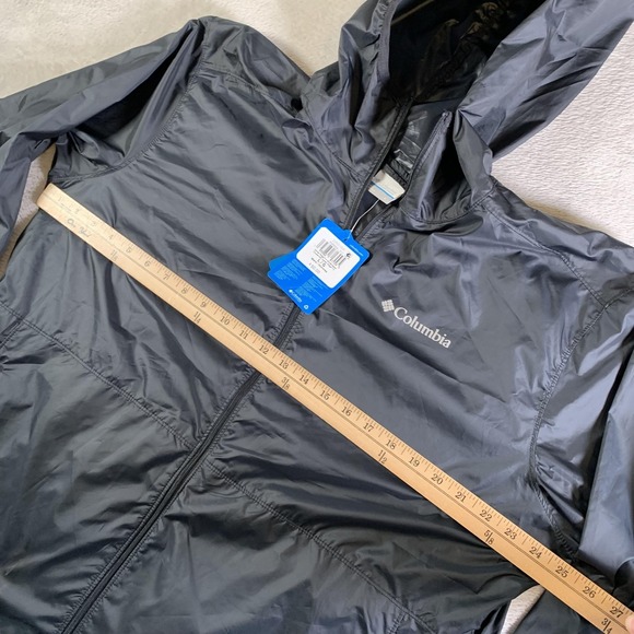 Columbia Jacket Mens Large Black Omni-Shield Windbreaker Center Ridge II NEW - Picture 6 of 11